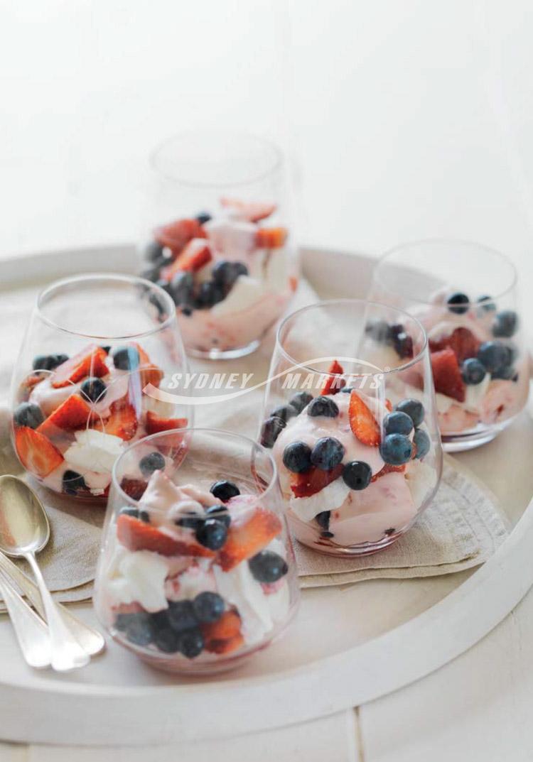 Easy raspberry cream & berry trifles