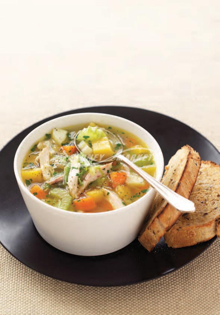 Winter vegetable & chicken soup