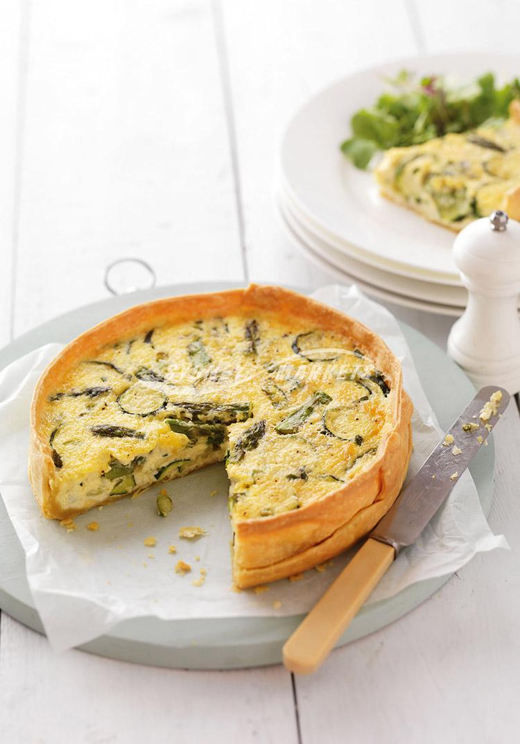 Asparagus & zucchini quiche