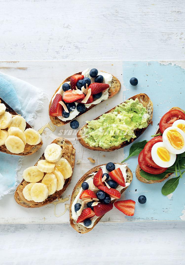 Breakfast toast toppers