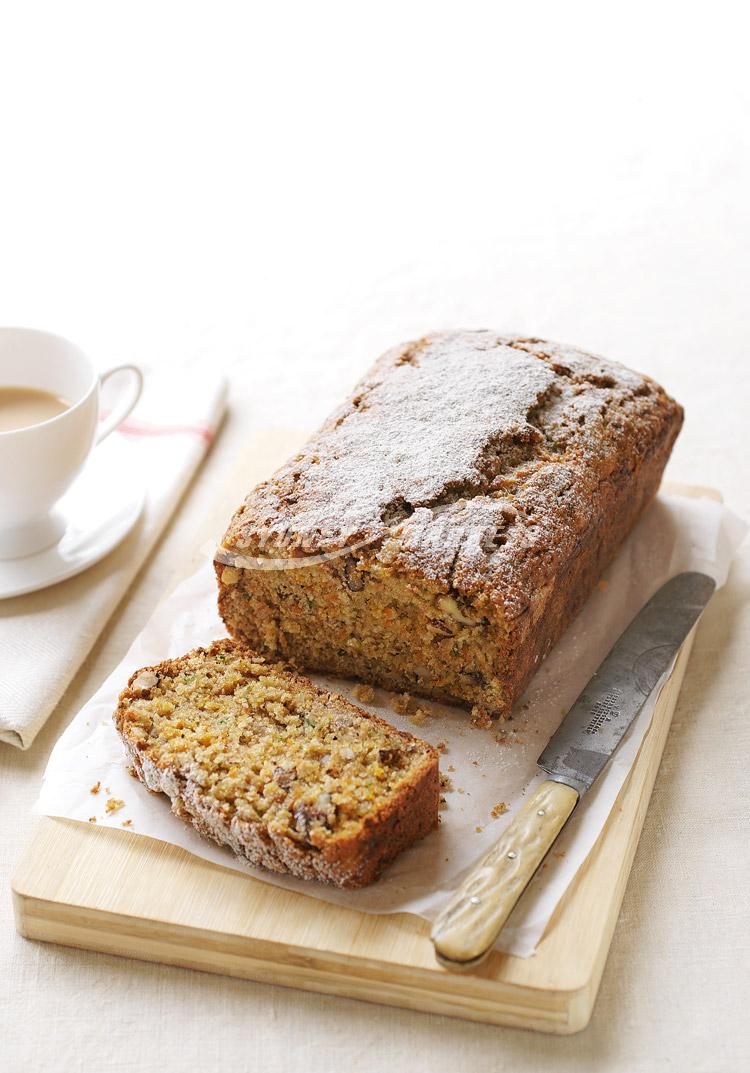 Carrot, zucchini, apple & walnut loaf