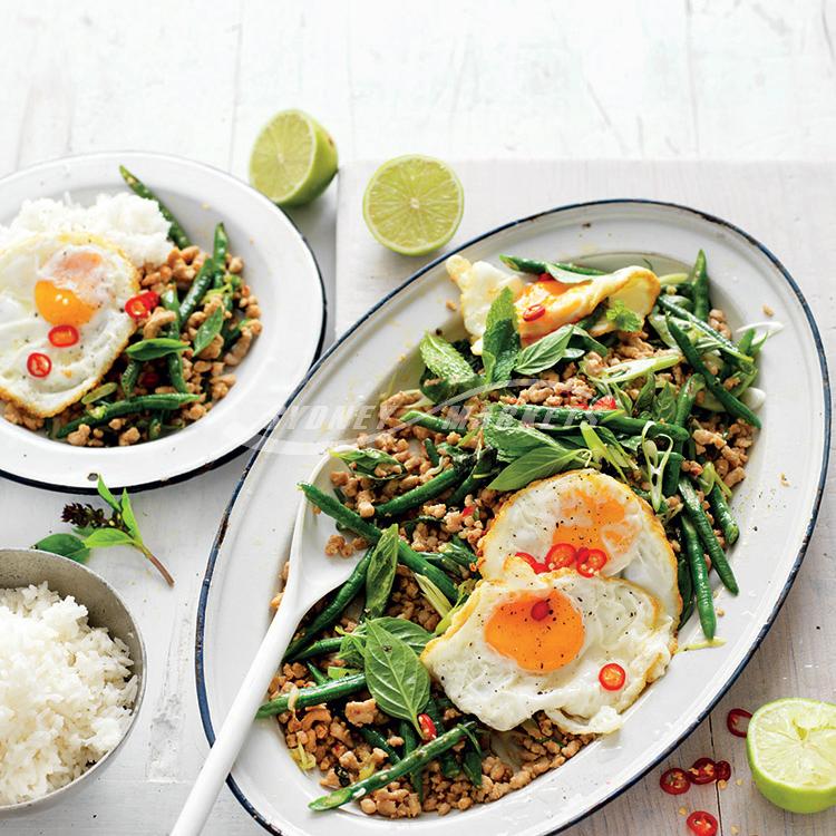 Chilli, Snake Bean & Pork Stir Fry Recipe With Eggs - Sydney Markets