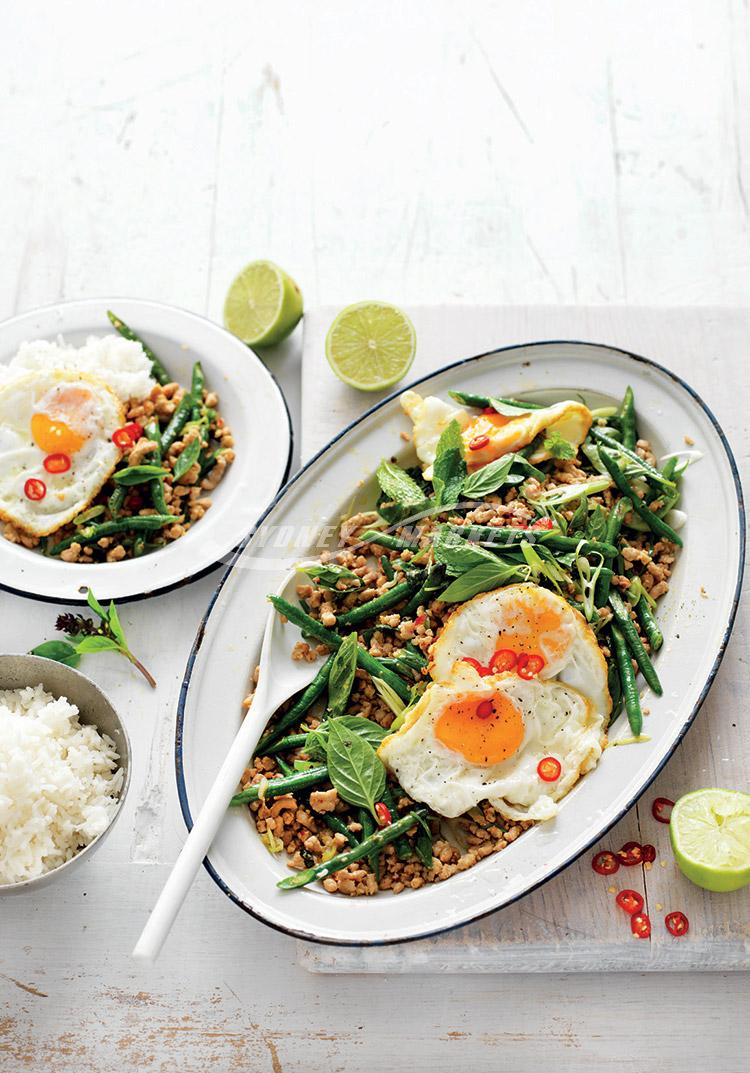 Chilli, Snake Bean & Pork Stir Fry Recipe With Eggs - Sydney Markets