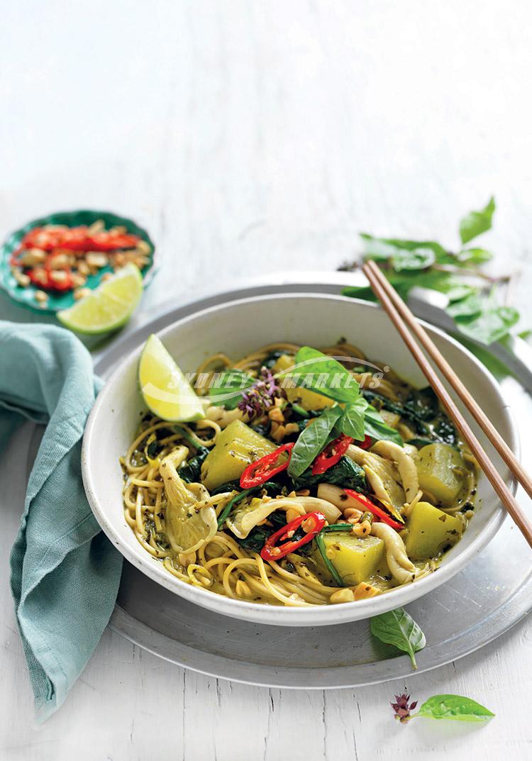 Coconut curry veggie & oyster mushroom ramen