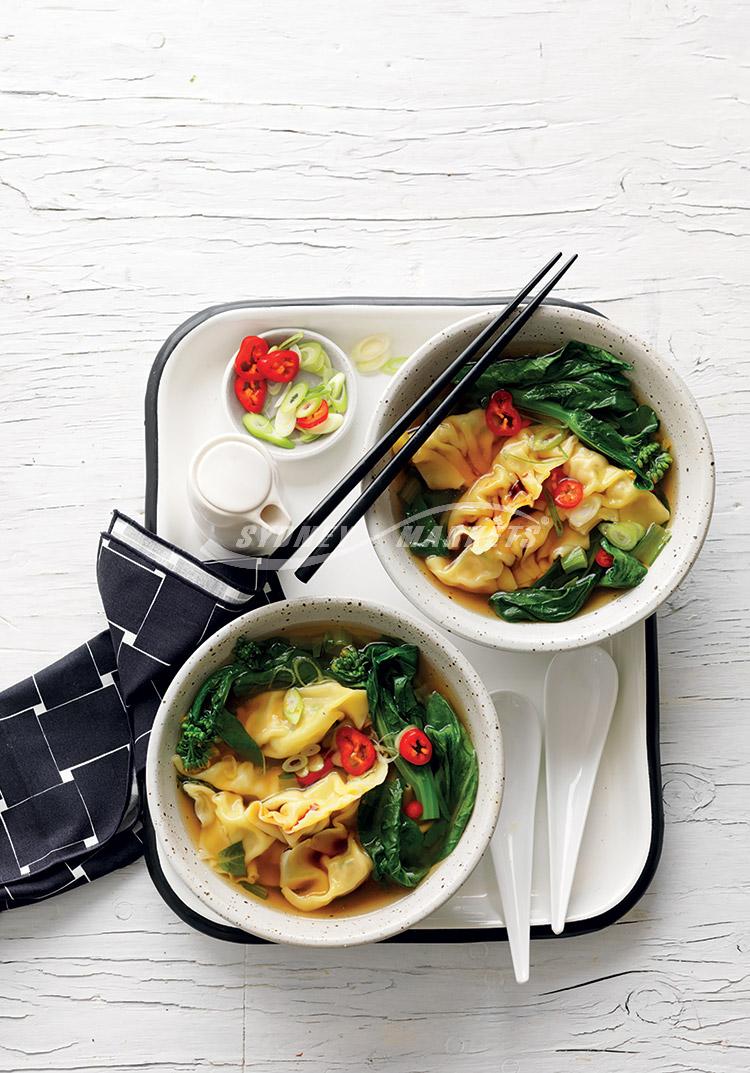 Healthy Coriander & Pork Wonton Soup Recipe - Sydney Markets