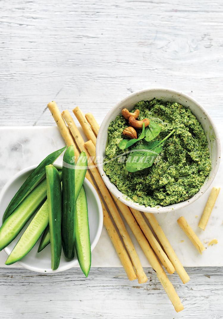 English spinach & cashew dip