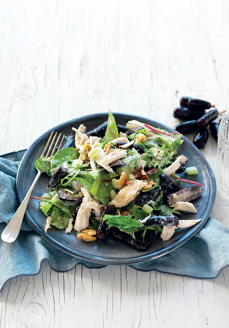 Grape, celery & chicken salad