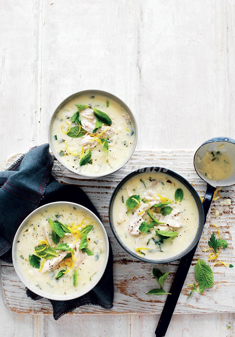 Greek lemon & chicken soup