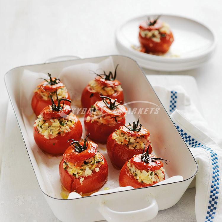 Greek-style stuffed tomatoes