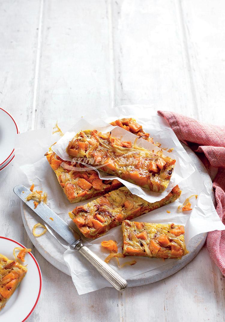 Kumara & caramelised onion tortilla