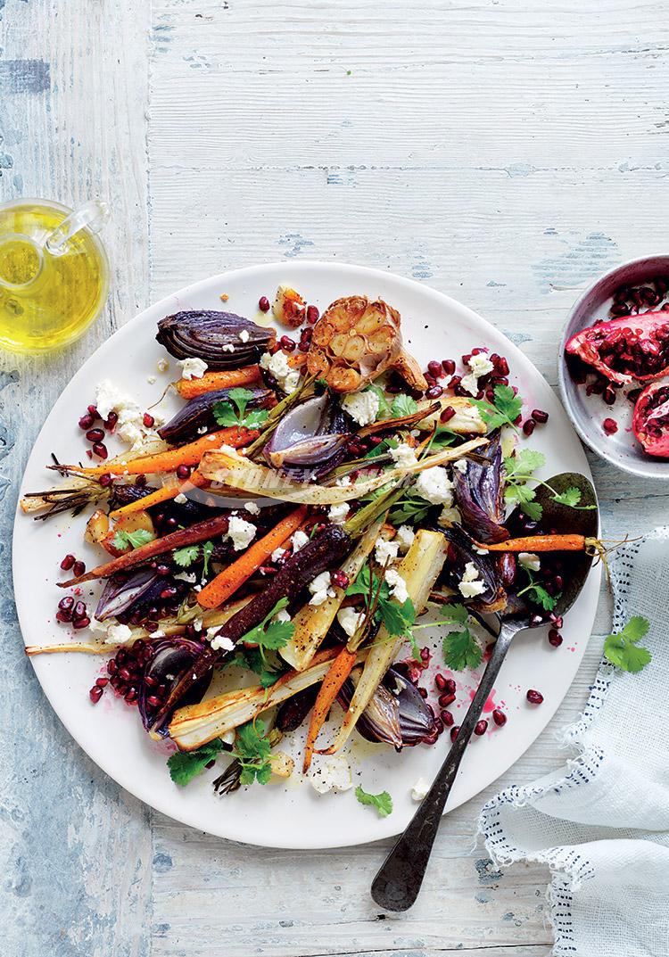 Moroccan-style roasted veggies