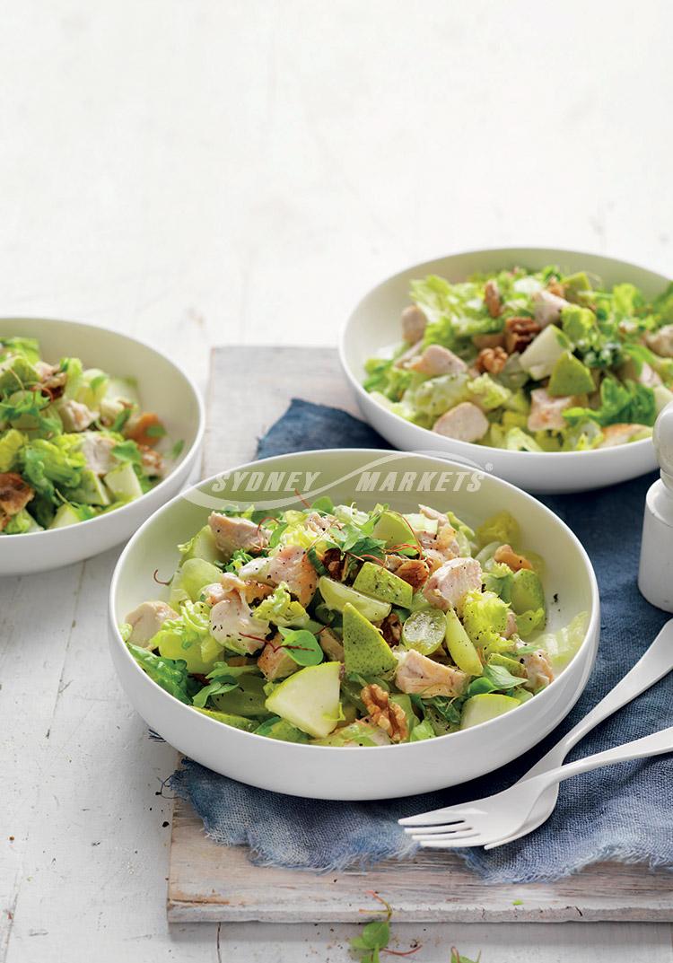 Pear, grape & chicken chopped salad