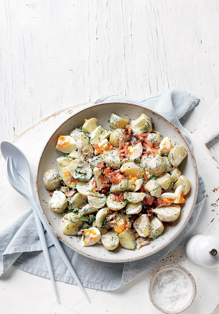 Potato, dill, bacon & egg salad