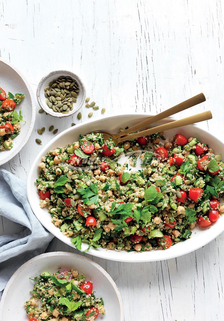 Quinoa tabouli & chickpea salad