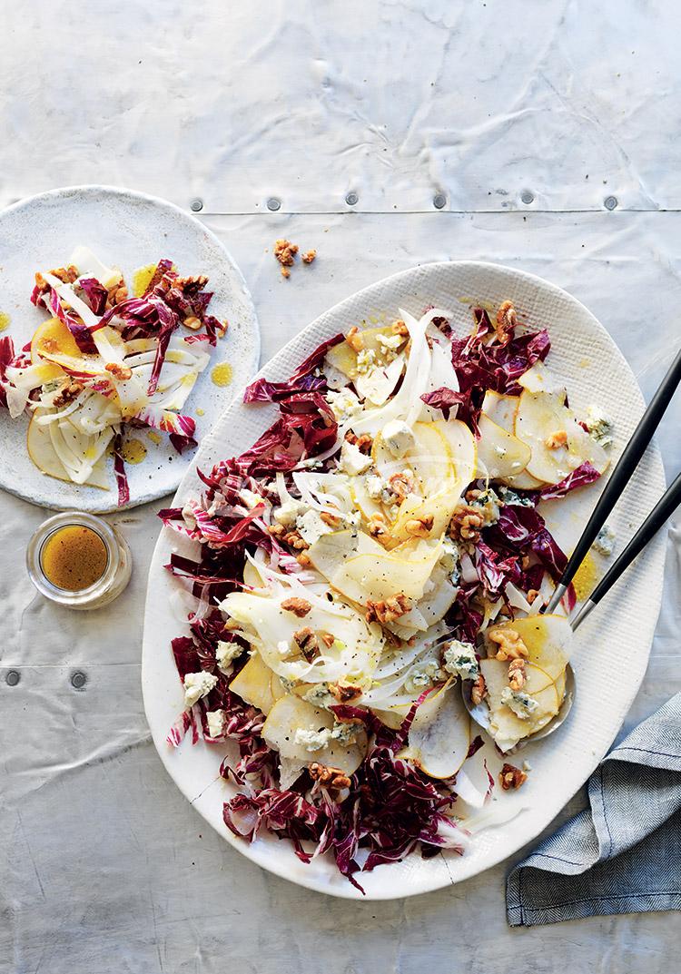 Radicchio, fennel, pear & blue cheese salad