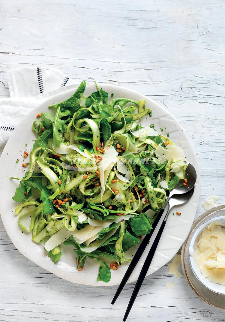 Shaved asparagus, rocket & parmesan salad