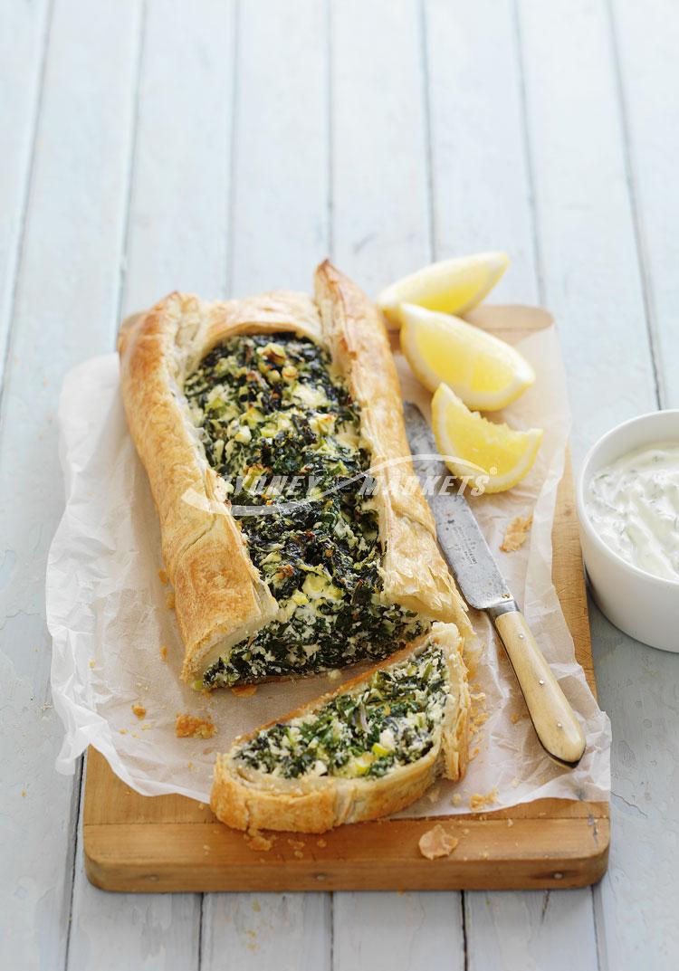 Silverbeet, feta & ricotta pie