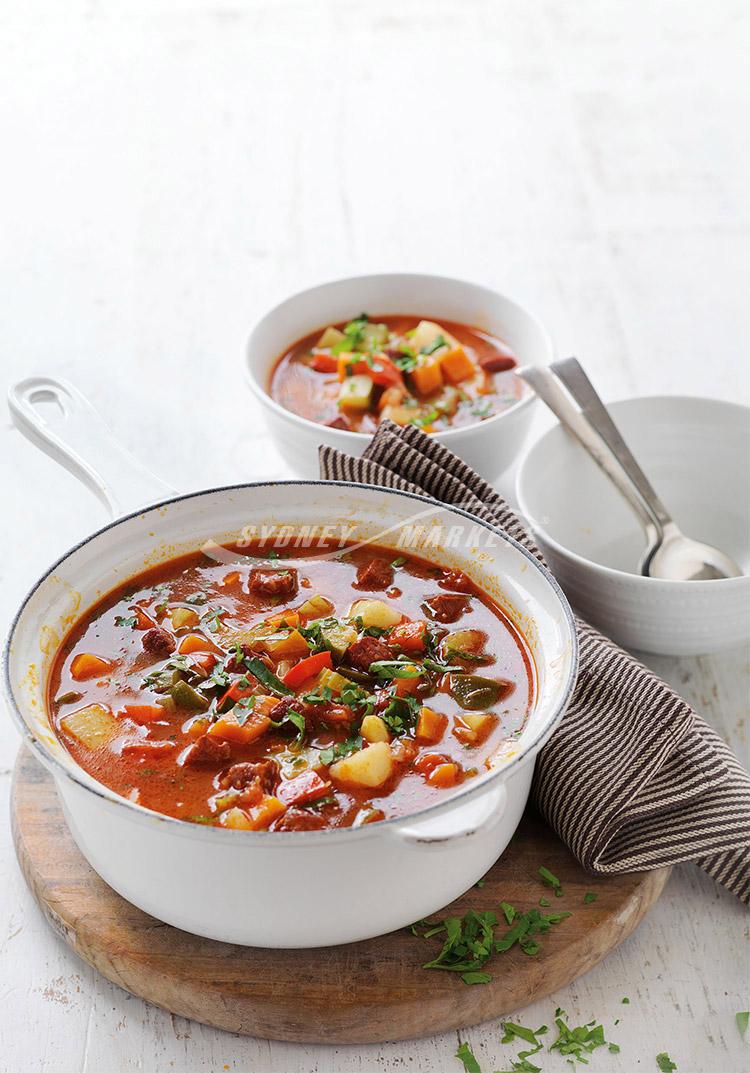 Spanish vegetable & chorizo soup