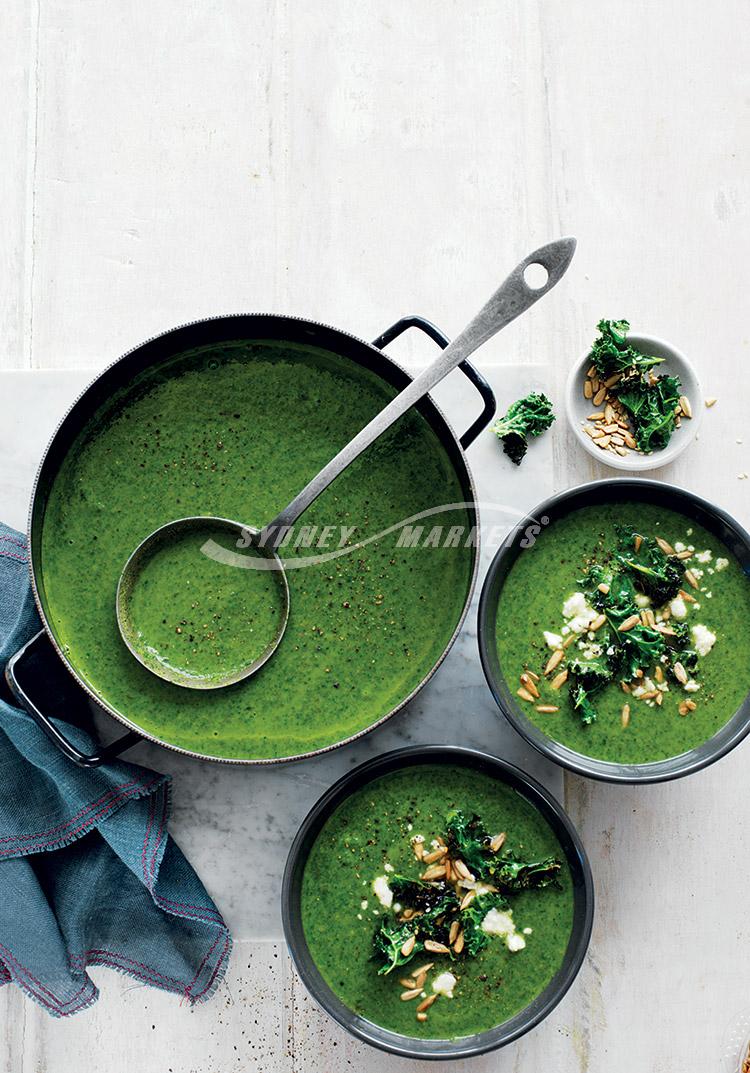 Super green veggie soup