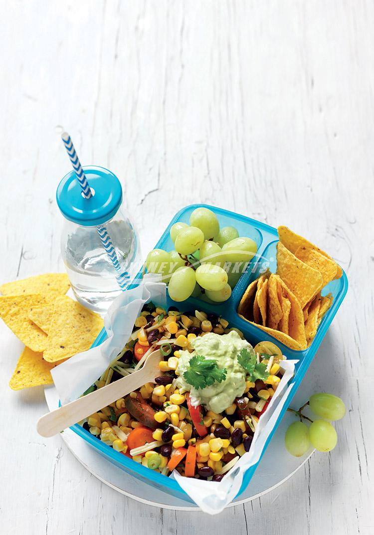 Tex Mex sweetcorn, tomato & black bean salad