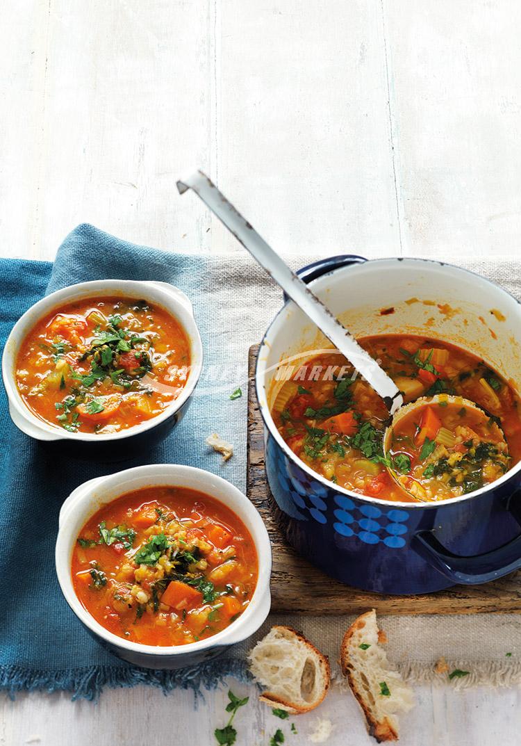 Vegetable & pearl barley soup