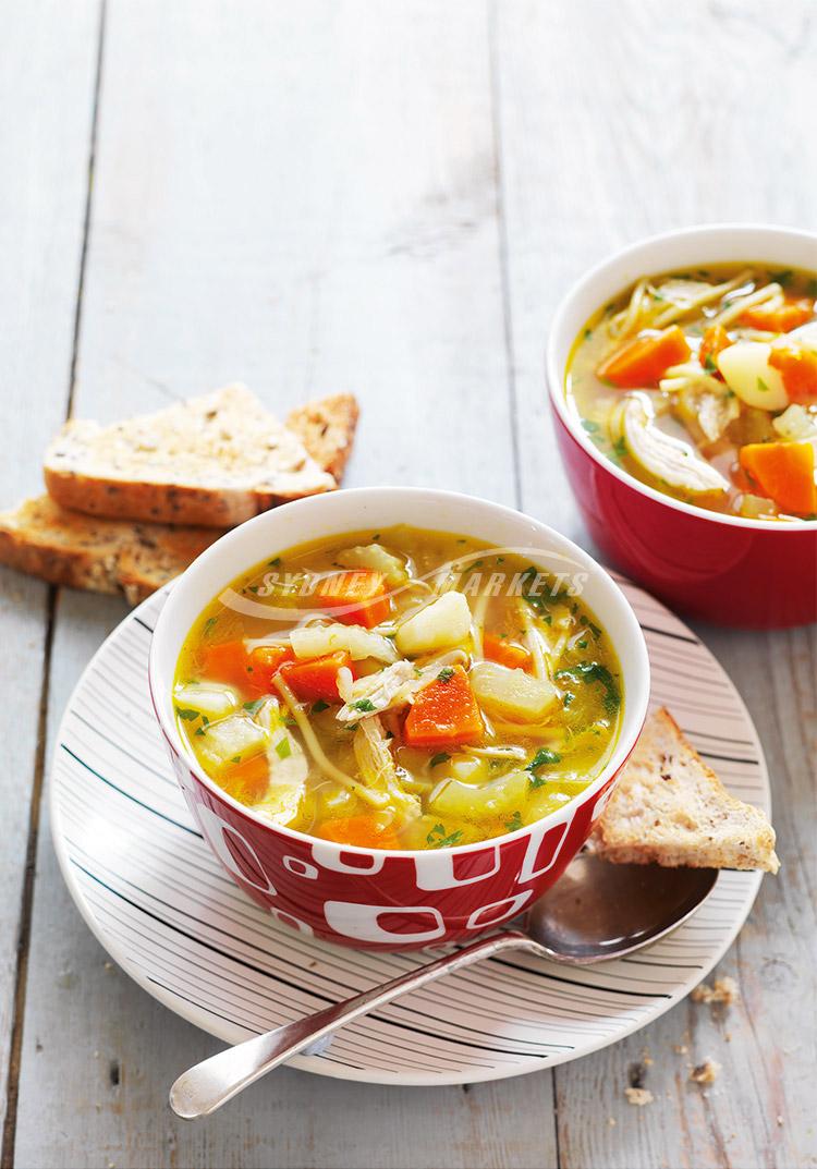 Veggie & chicken noodle soup