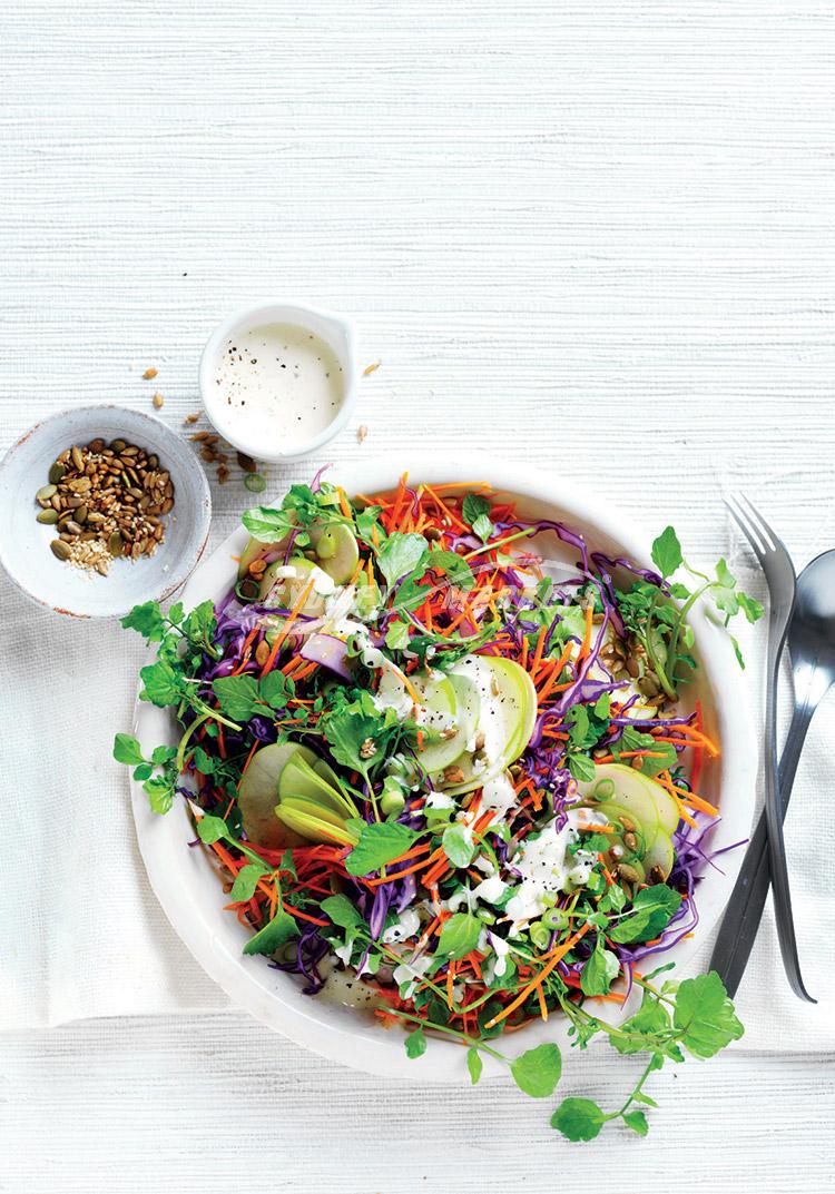 Watercress, green apple & seed coleslaw