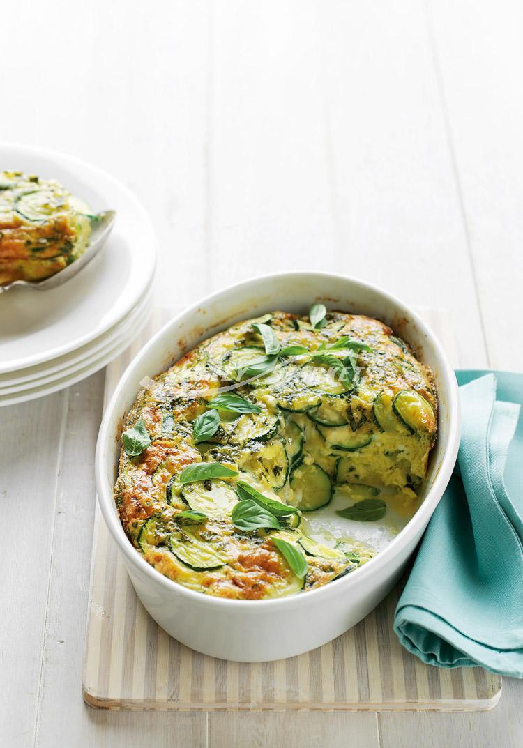 Zucchini, basil & parmesan frittata