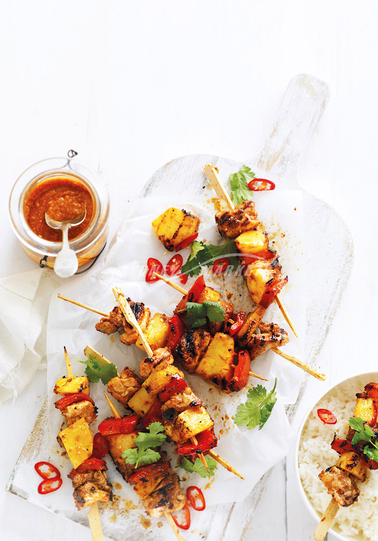 Sydney Markets - Pineapple & chicken satay kebabs